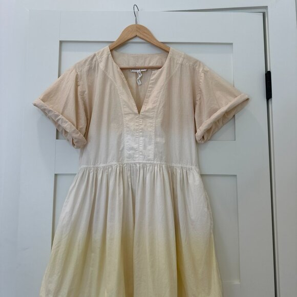 A Piece Apart Ombre Short-Sleeve Dress with V-Neckline - Picture 1 of 3